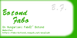 botond fabo business card